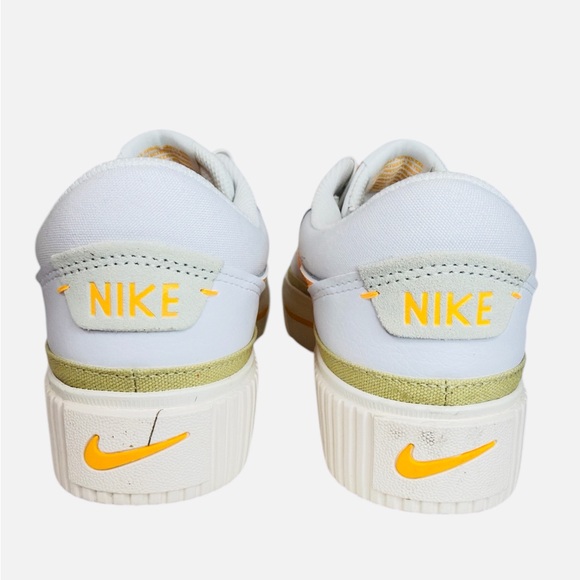 Nike Women's White & Yellow Platform Sneakers - Picture 9 of 13